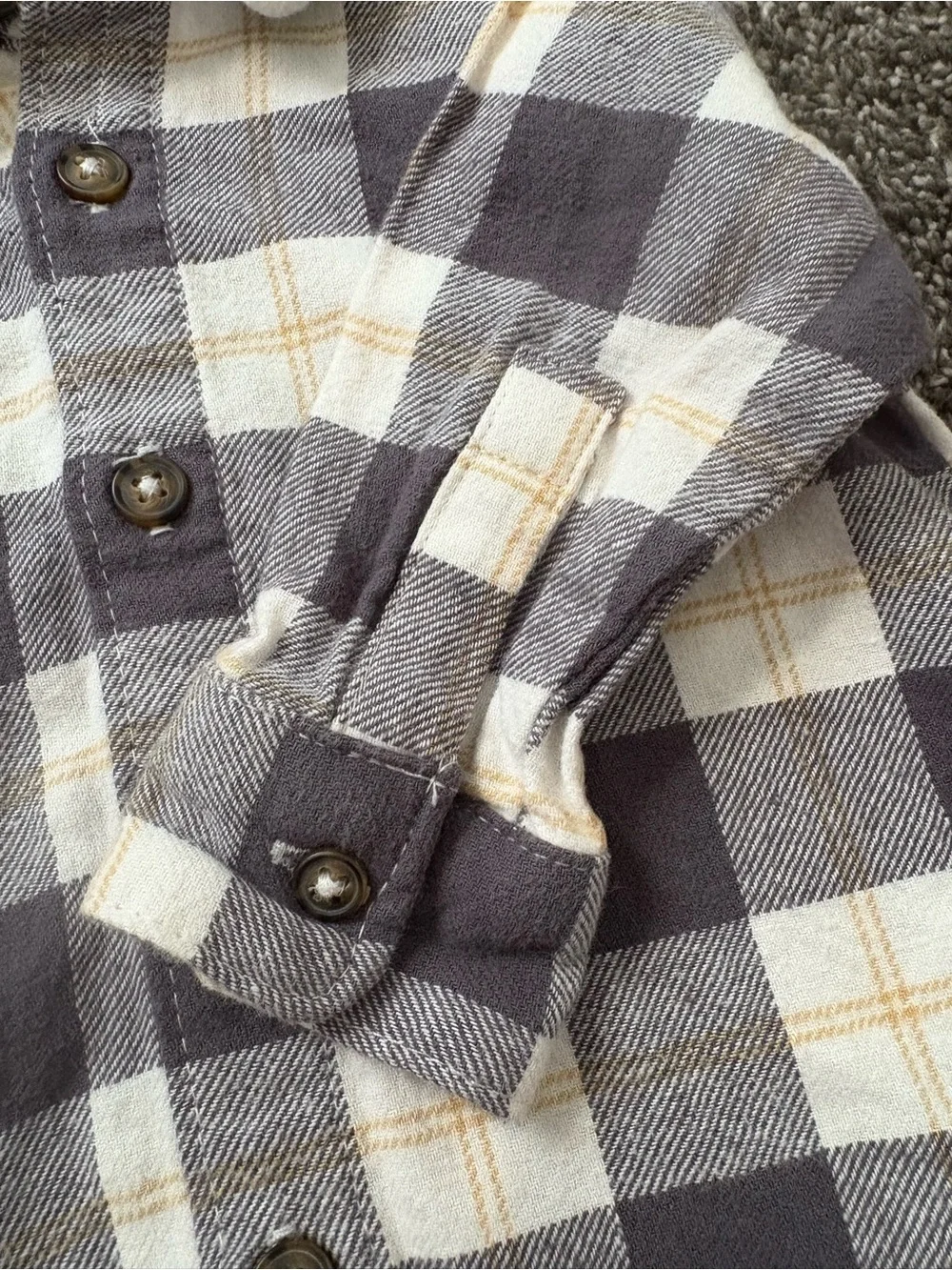 Carters plaid button